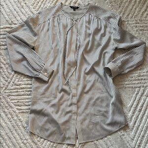 St. John Striped Black and White Women's silk Top